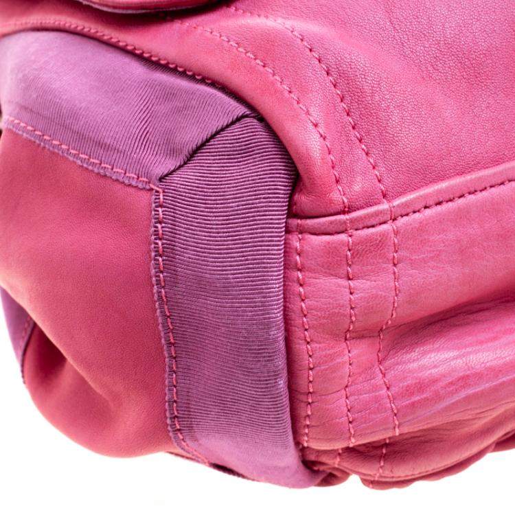مملوكة مسبقًا Lanvin Pink Leather and Fabric Shoulder Bag
