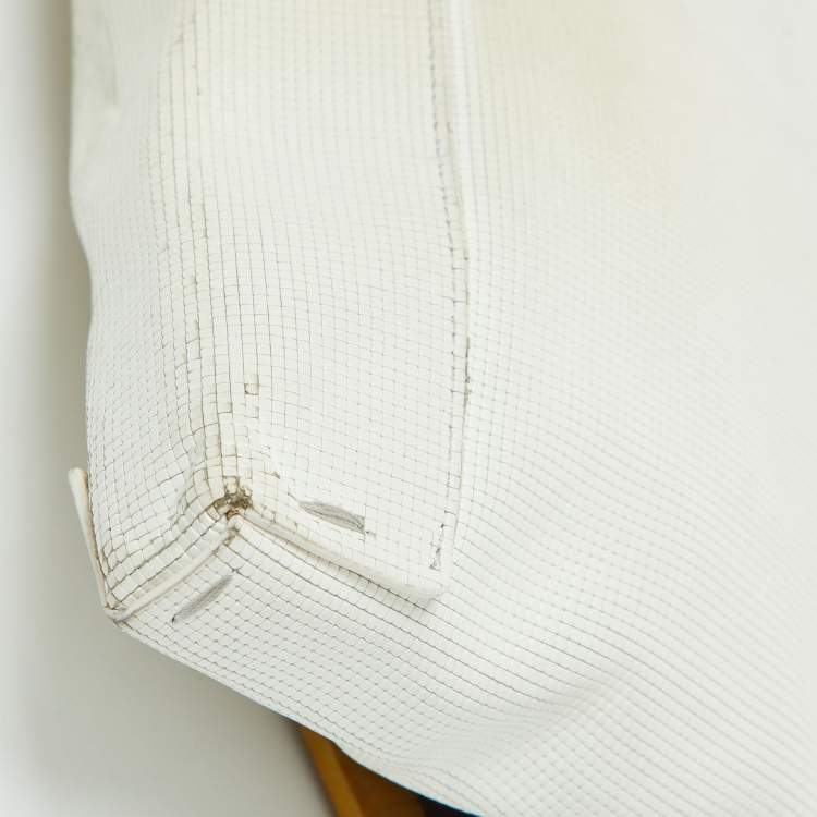 Pre Owned Lanvin White Leather Miss Sartorial Wristlet Clutch