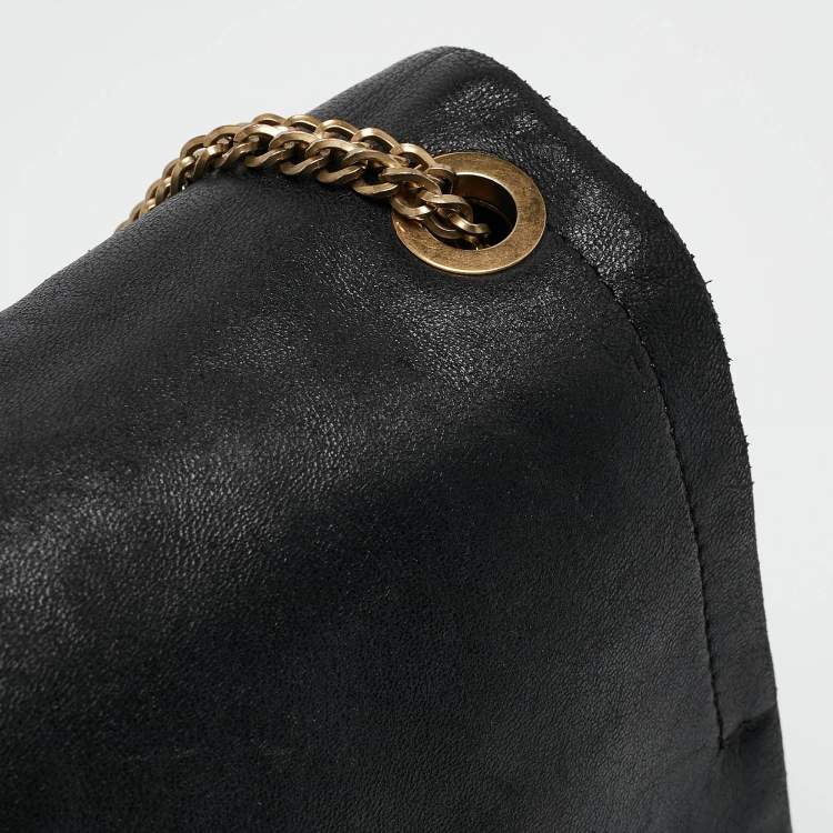 Pre Owned Lanvin Black Leather Sugar Flap Bag