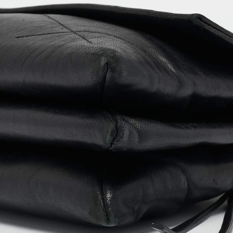 Pre Owned Lanvin Black Leather Sugar Flap Bag
