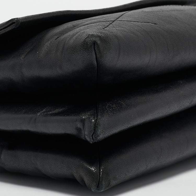 Pre Owned Lanvin Black Leather Sugar Flap Bag