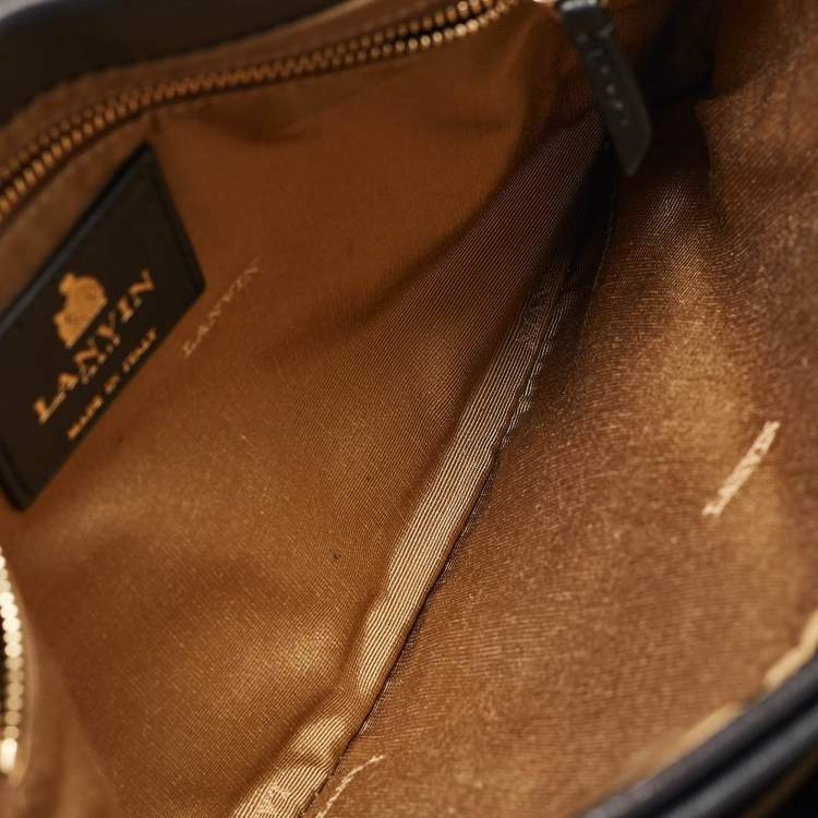 Pre Owned Lanvin Black Leather Sugar Flap Bag