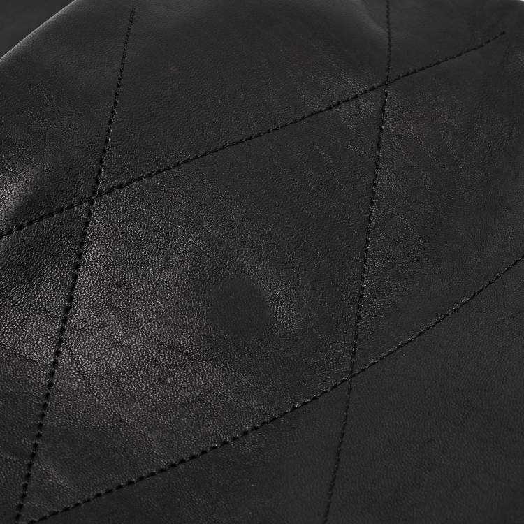 Pre Owned Lanvin Black Leather Sugar Flap Bag