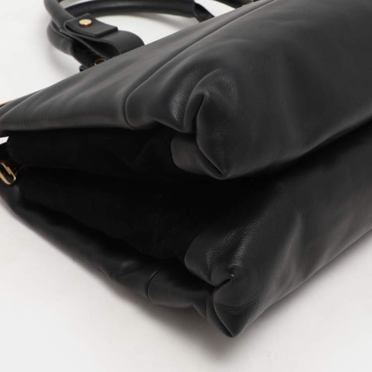 Pre Owned Lanvin Black Leather Satchel