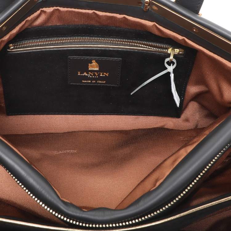 Pre Owned Lanvin Black Leather Satchel