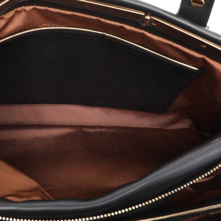 Pre Owned Lanvin Black Leather Satchel