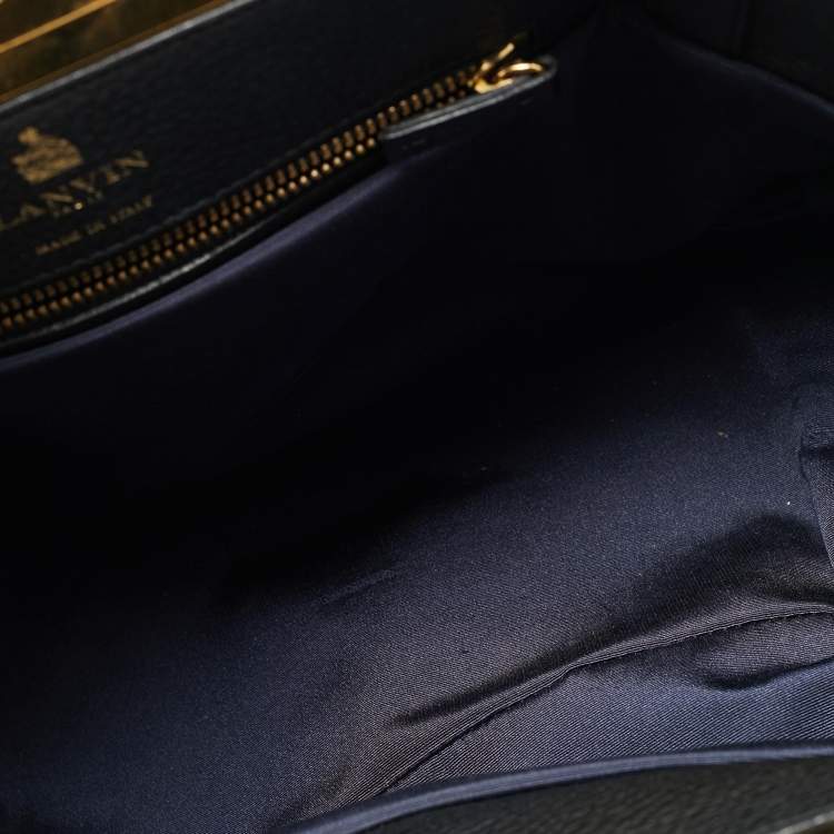 Pre Owned Lanvin Black Leather Trilogy Tote