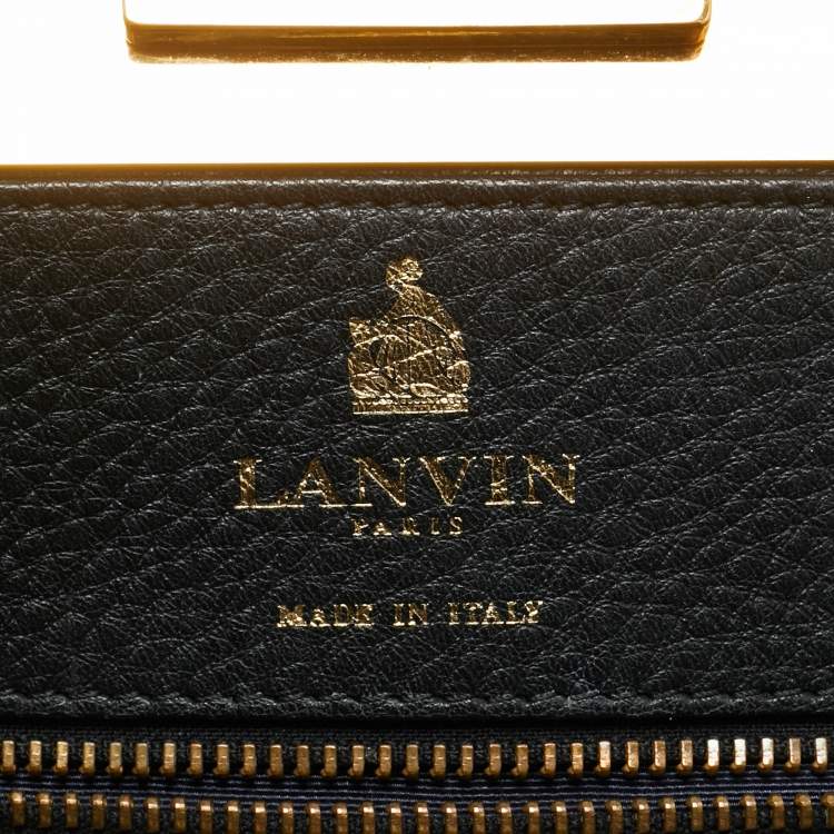 Pre Owned Lanvin Black Leather Trilogy Tote