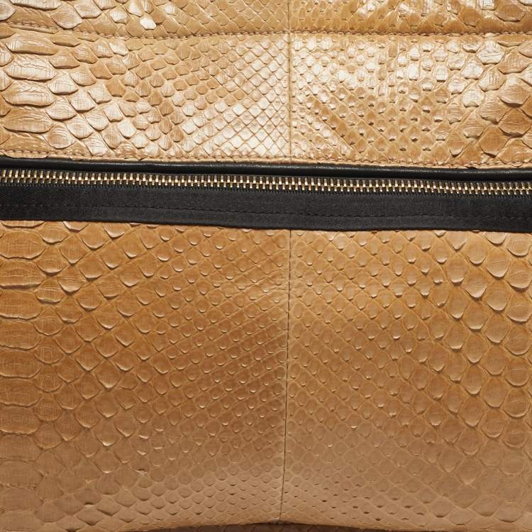 Pre Owned Lanvin Beige/Black Python and Leather Amalia Shoulder Bag