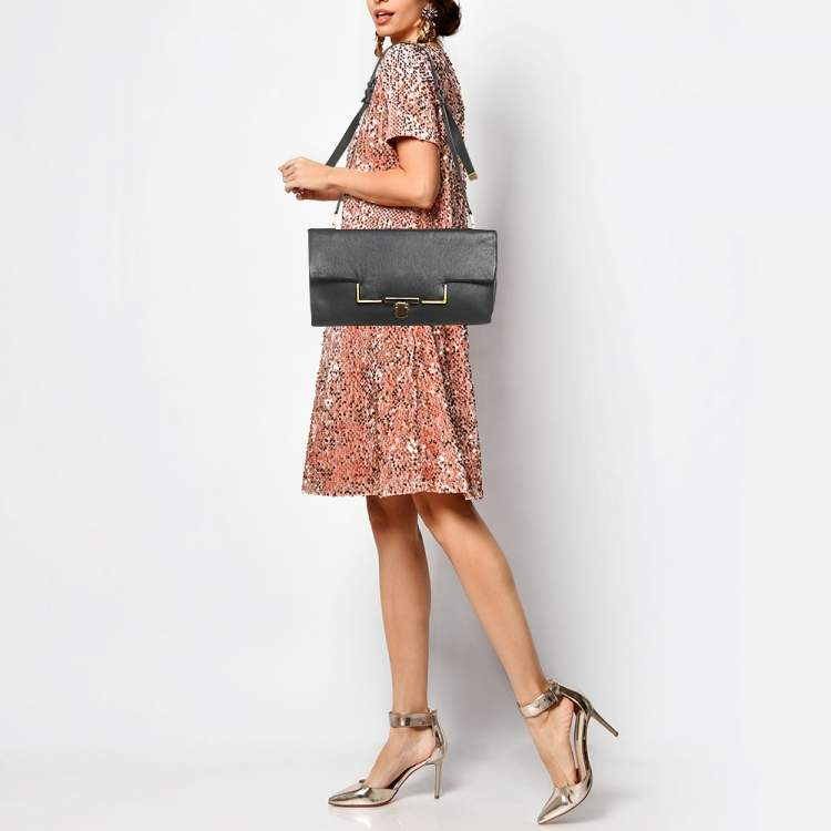 Pre Owned Lanvin Black Leather Miss Sartorial Shoulder Bag