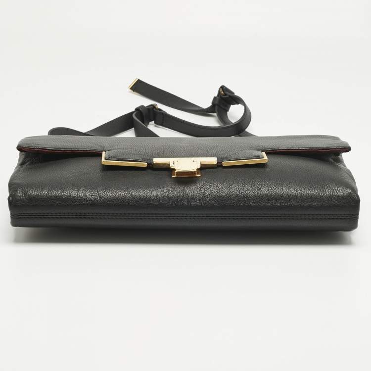 Pre Owned Lanvin Black Leather Miss Sartorial Shoulder Bag