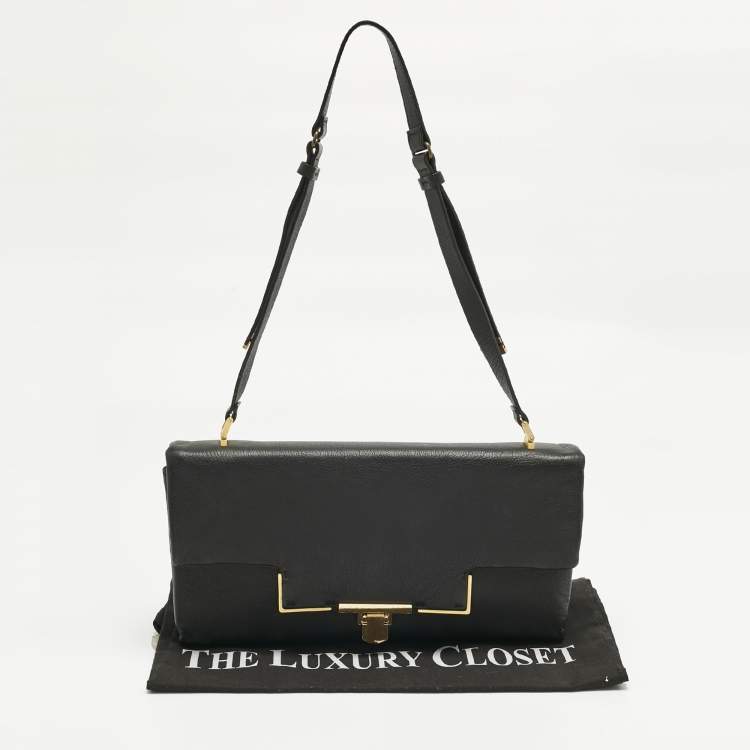 Pre Owned Lanvin Black Leather Miss Sartorial Shoulder Bag