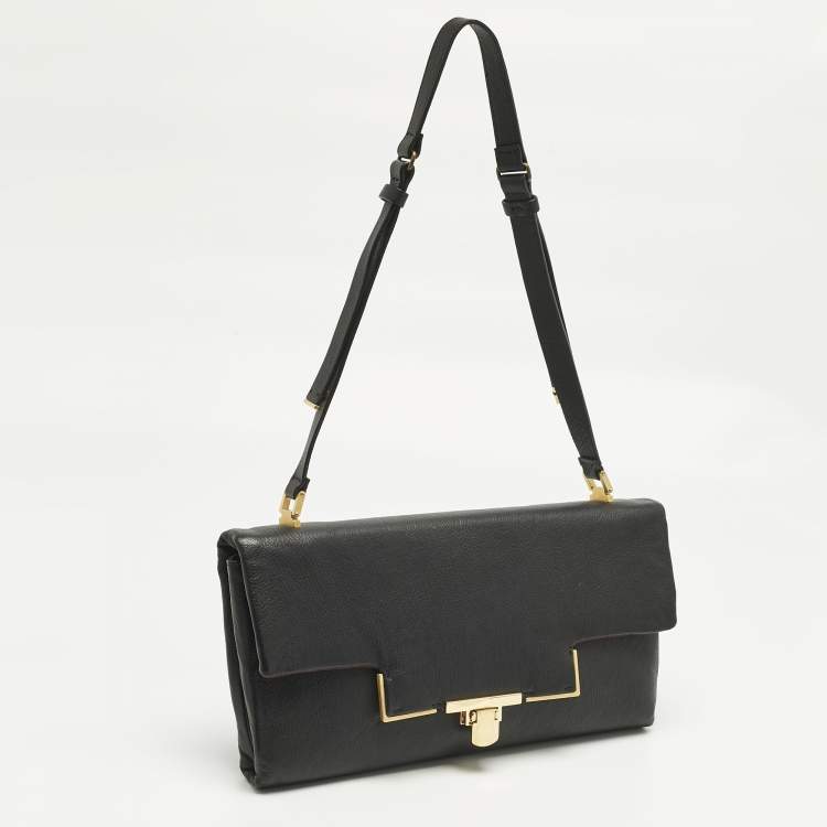 Pre Owned Lanvin Black Leather Miss Sartorial Shoulder Bag