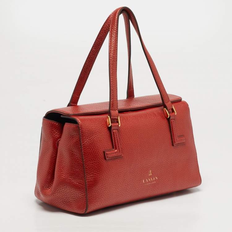 مملوكة مسبقًا Lanvin Flap Metallic Leather Tote