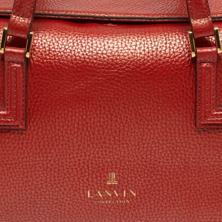 مملوكة مسبقًا Lanvin Flap Metallic Leather Tote