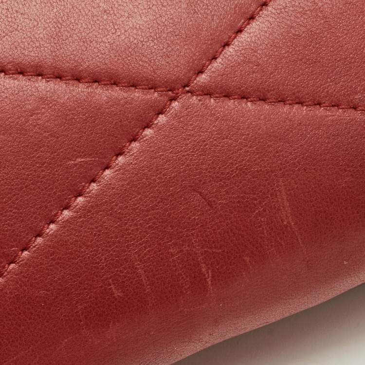 مملوكة مسبقًا Lanvin Sugar Red Leather Wallet On Chain