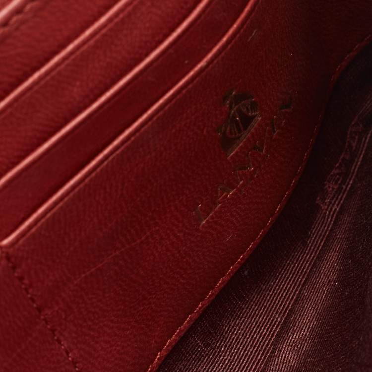 مملوكة مسبقًا Lanvin Sugar Red Leather Wallet On Chain