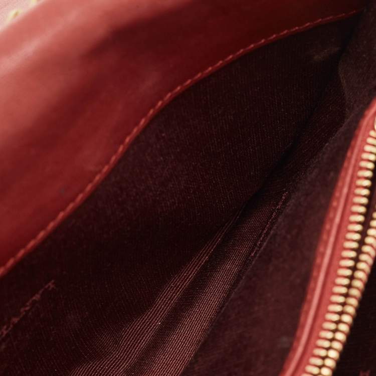 مملوكة مسبقًا Lanvin Sugar Red Leather Wallet On Chain