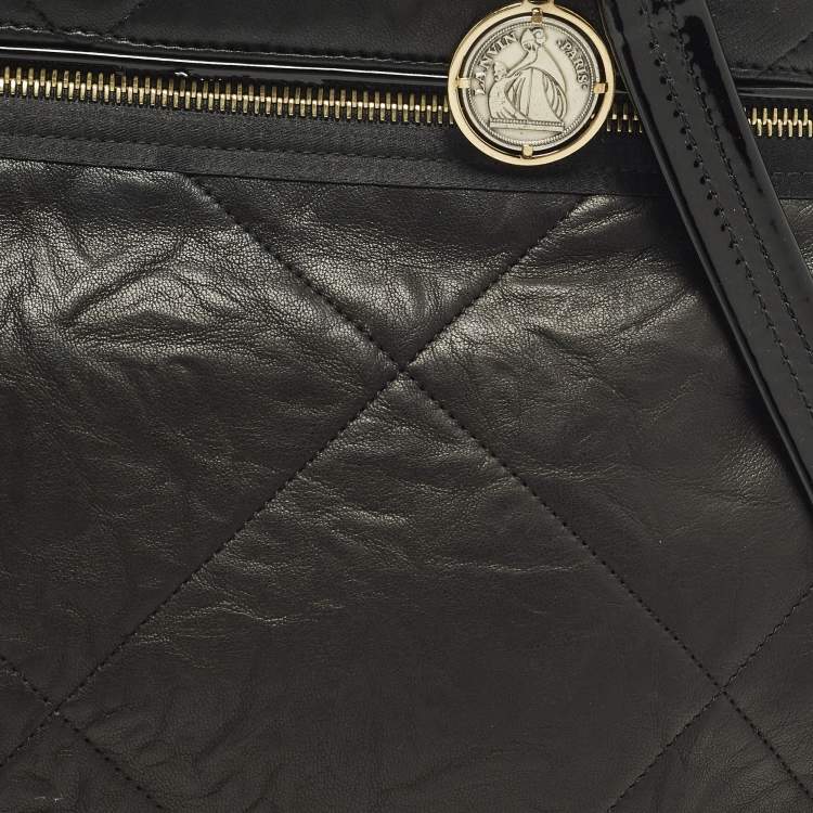 Pre Owned Lanvin Amalia Black Quilted Leather Shoulder Bag
