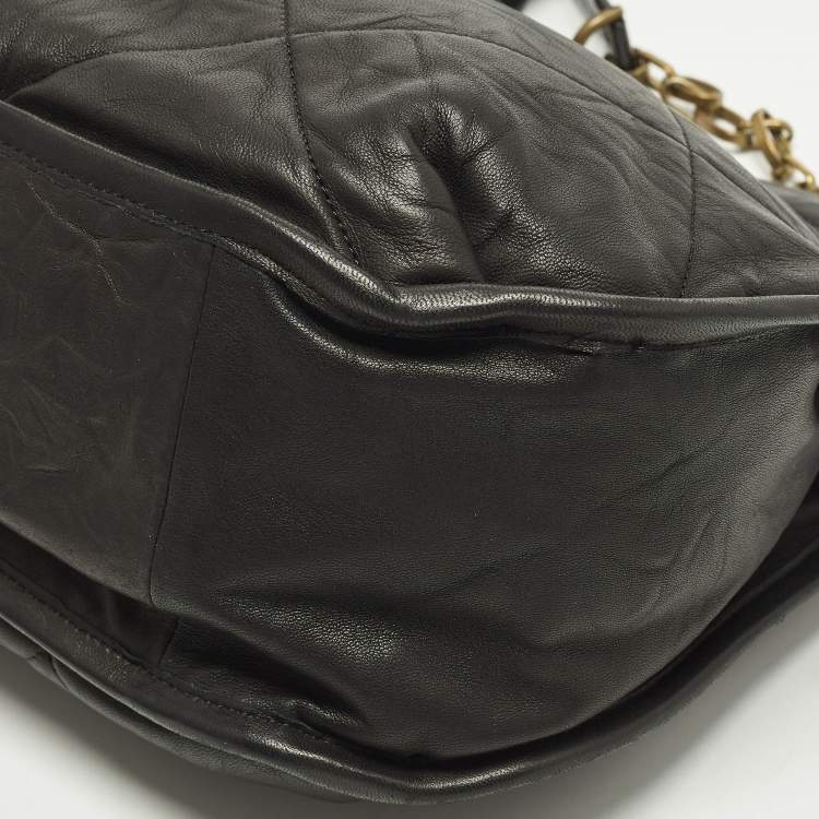 Pre Owned Lanvin Amalia Black Quilted Leather Shoulder Bag