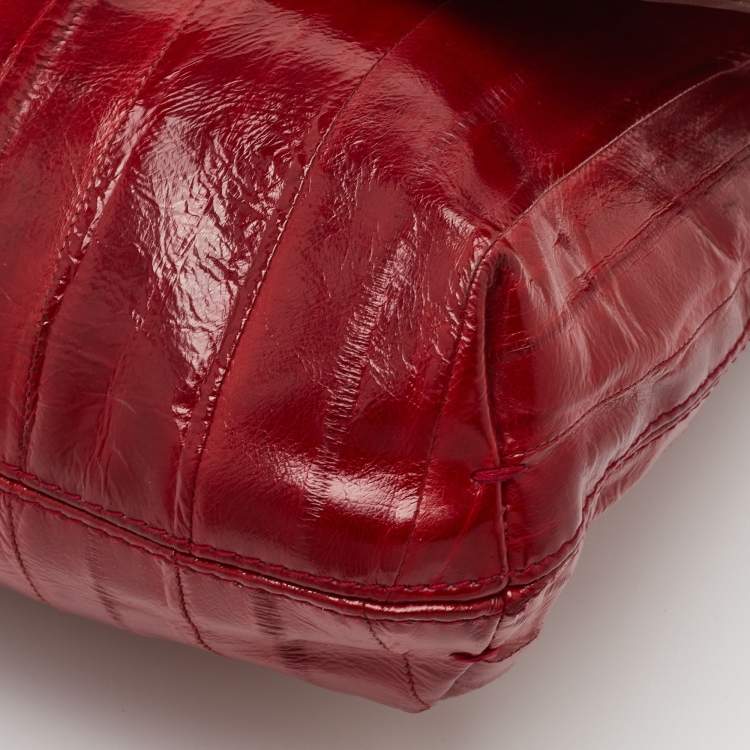 Pre Owned Lanvin Happy Red Eel Leather Shoulder Bag