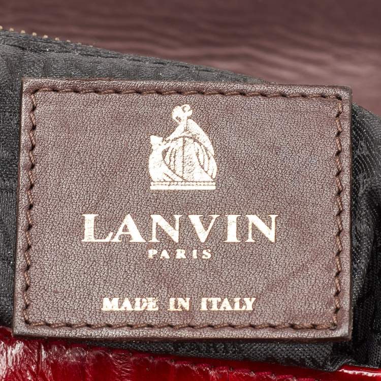 Pre Owned Lanvin Happy Red Eel Leather Shoulder Bag