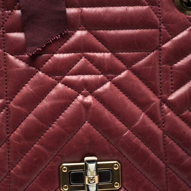 Pre Owned Lanvin Red Leather Medium Happy Classic Shoulder Bag