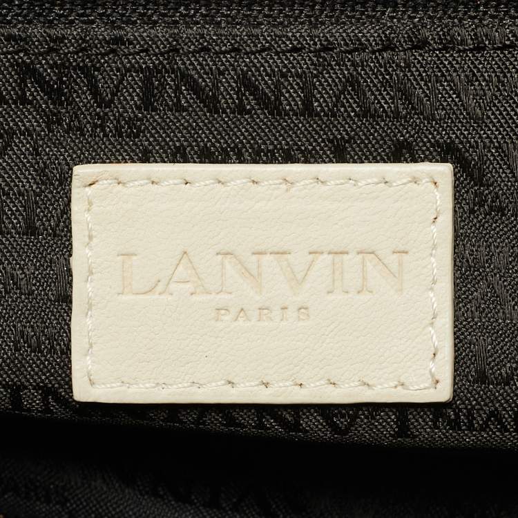 Pre Owned Lanvin Amalia Cabas Quilted Leather and Satin Tote