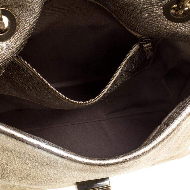 مملوكة مسبقًا Lanvin Gold Leather Happy Shoulder Bag