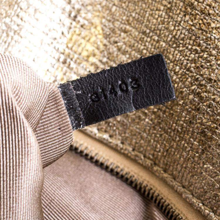 مملوكة مسبقًا Lanvin Gold Leather Happy Shoulder Bag