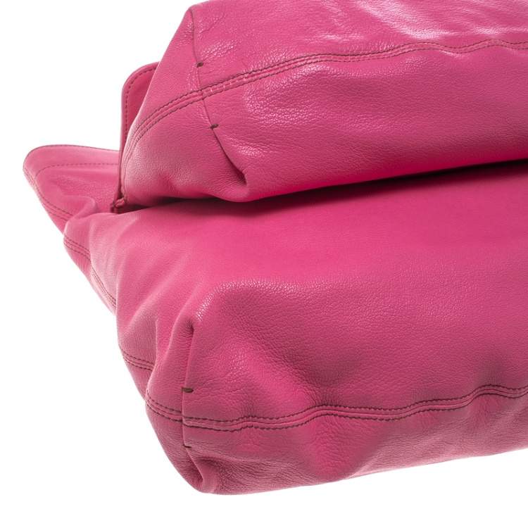 Pre Owned Lanvin Pink Leather Chain Shoulder Bag