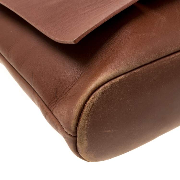 Pre Owned Lanvin Brown Leather Shoulder Bag