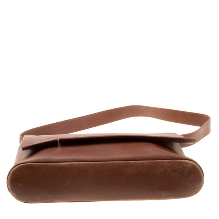Pre Owned Lanvin Brown Leather Shoulder Bag