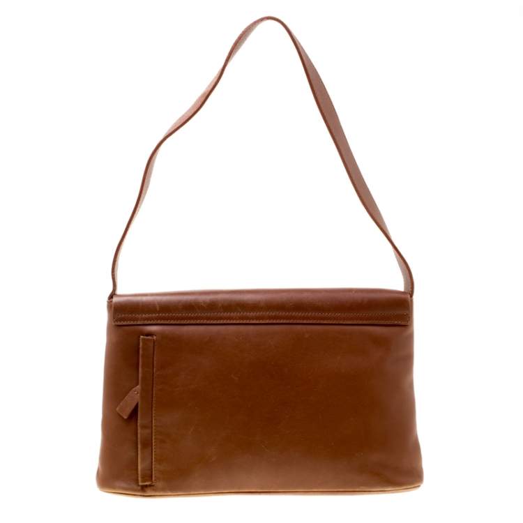 Pre Owned Lanvin Brown Leather Shoulder Bag