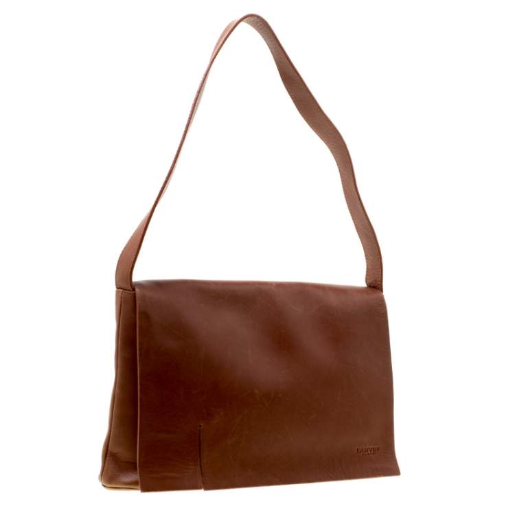 Pre Owned Lanvin Brown Leather Shoulder Bag