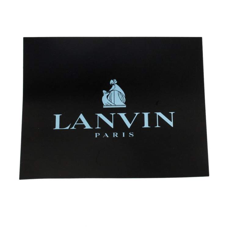 Pre Owned Lanvin Rust/Red Leather/Satin and Patent Leather Amalia Cabas Tote
