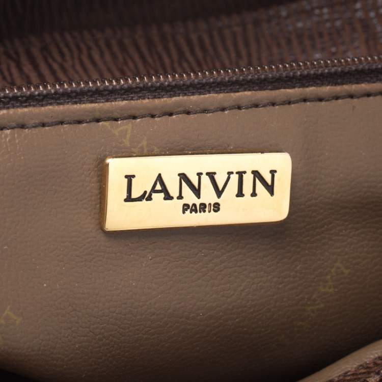 Pre Owned Lanvin Brown Leather Crossbody Bag