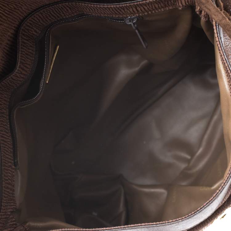 Pre Owned Lanvin Brown Leather Crossbody Bag
