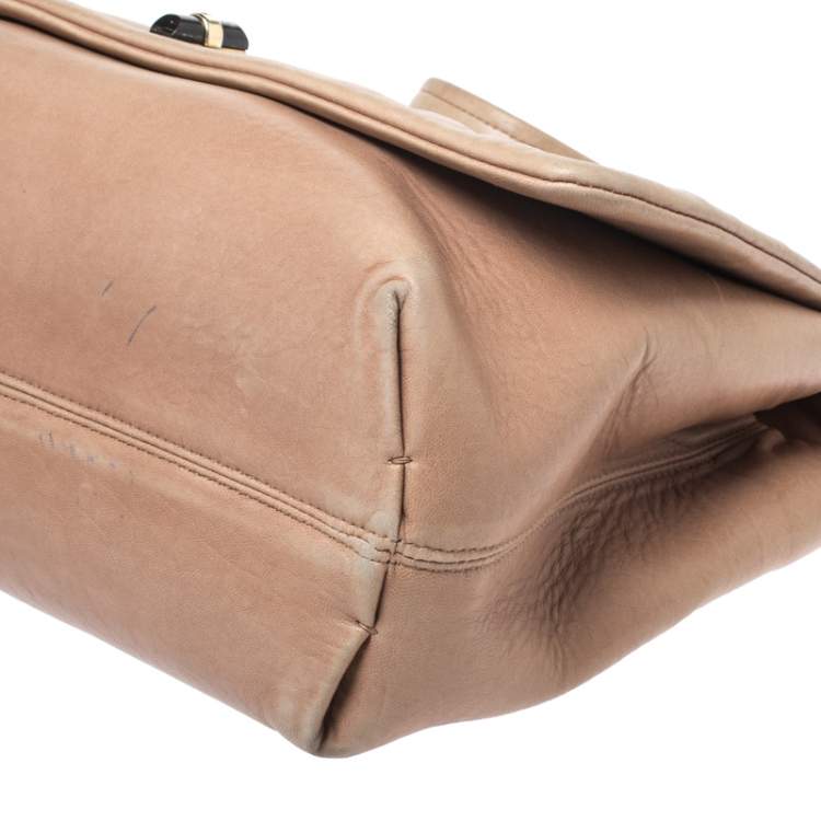 Pre Owned Lanvin Beige Quilted Leather Medium Happy Shoulder Bag
