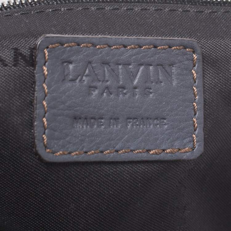 Pre Owned Lanvin Blue Leather Frame Satchel 
