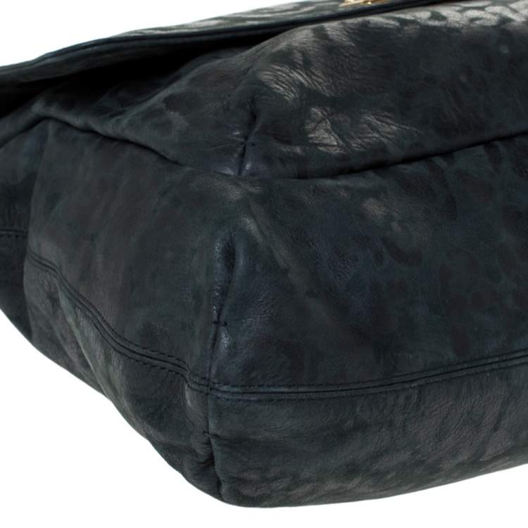 Pre Owned Lanvin Green Leather Happy Shoulder Bag