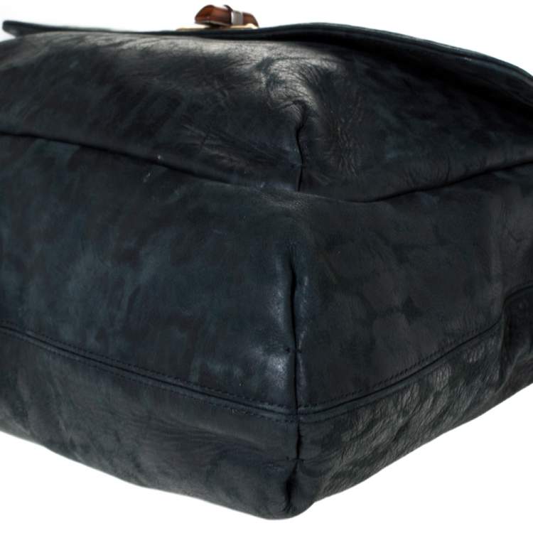 Pre Owned Lanvin Green Leather Happy Shoulder Bag