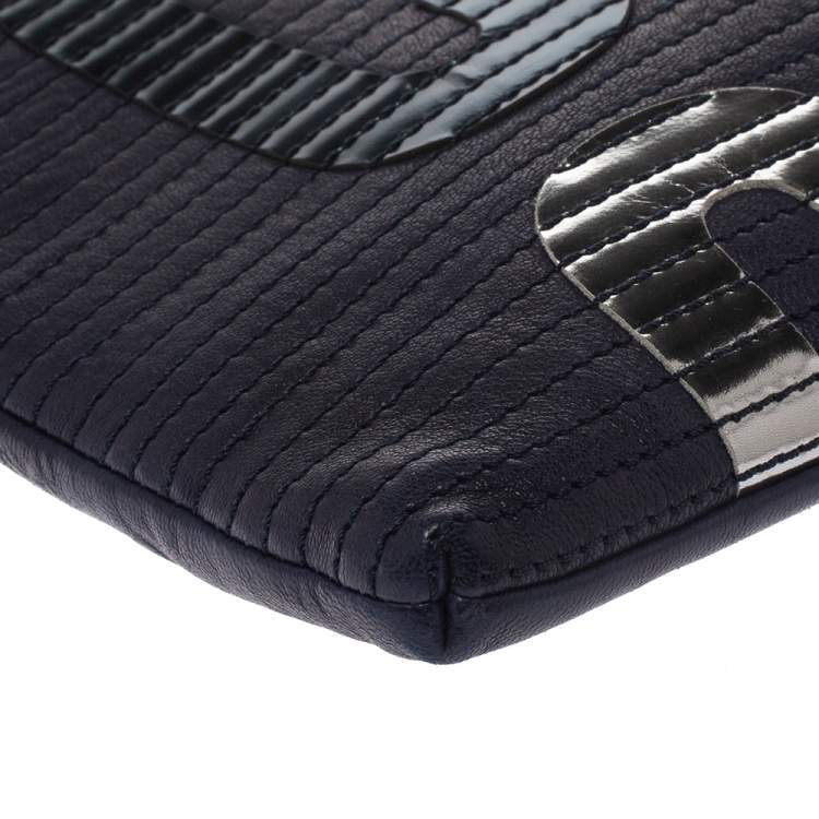 Pre Owned Lanvin Blue Leather Cool Clutch