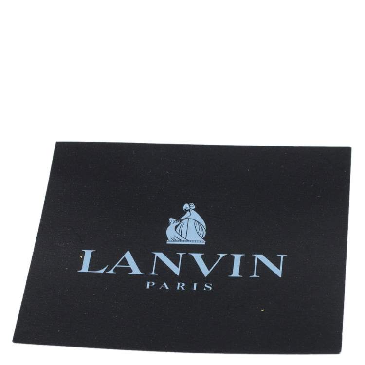 Pre Owned Lanvin Yellow Quilted Leather Mini Happy Crossbody Bag