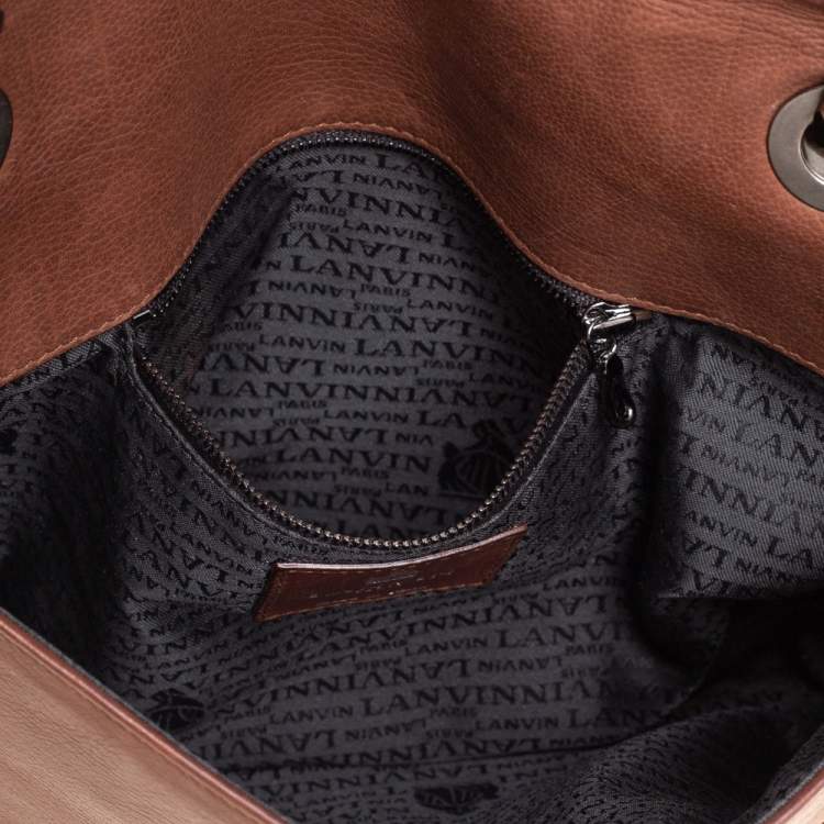 Pre Owned Lanvin Brown Leather Happy Shoulder Bag