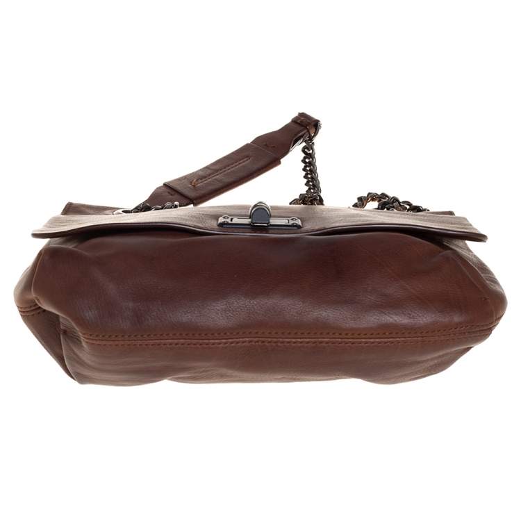 Pre Owned Lanvin Brown Leather Happy Shoulder Bag