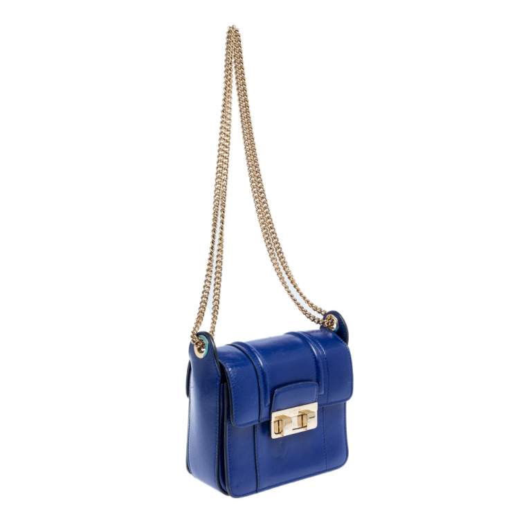 Pre Owned Lanvin Blue Leather Jiji Shoulder Bag