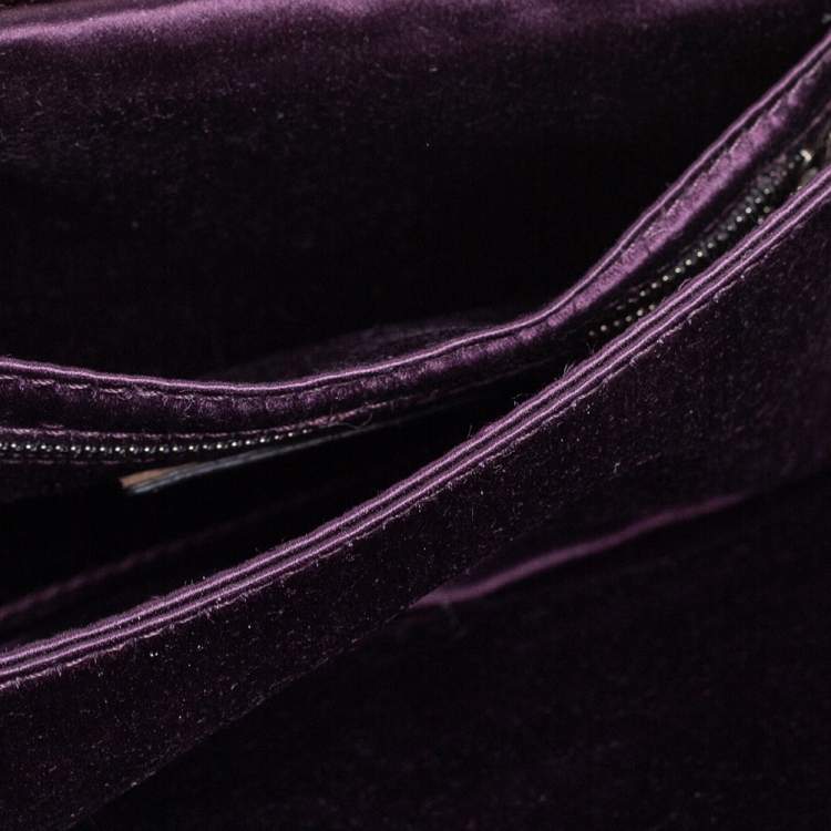 Pre Owned Lanvin Burgundy Satin Clutch