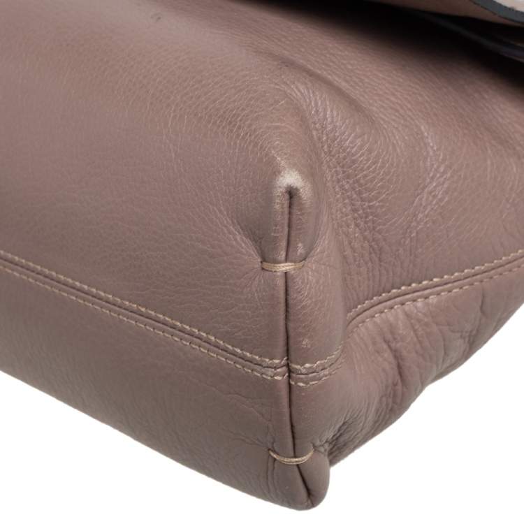 Pre Owned Lanvin Beige Leather Happy Flap Shoulder Bag