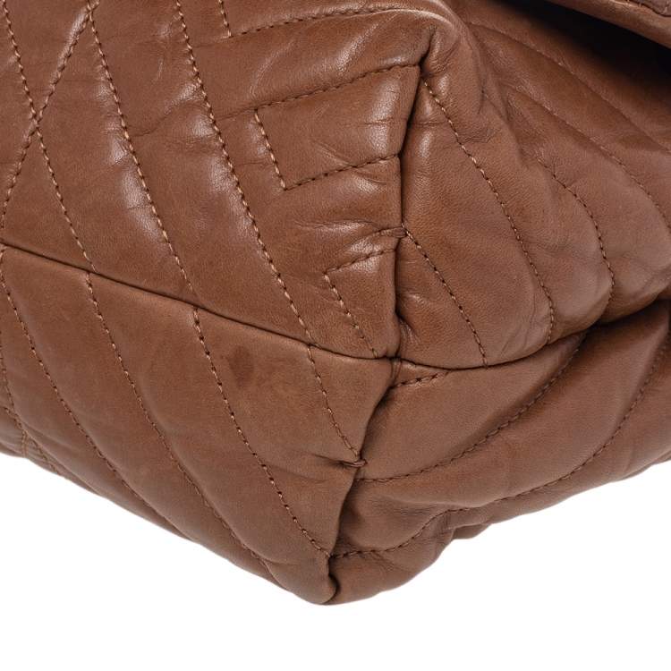 مملوكة مسبقًا Lanvin Brown Quilted Leather Happy Shoulder Bag